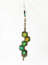 Load image into Gallery viewer, Bronze Mood Honeycomb Earrings
