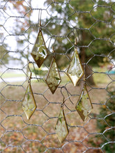 Load image into Gallery viewer, White Hydrangea Brass Kite Earrings
