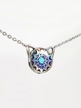 Load image into Gallery viewer, Reversible Holo Foil Mood Kitty Head Collar Necklace
