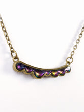 Load image into Gallery viewer, Bronze Bar Color-Shift Collar Necklace
