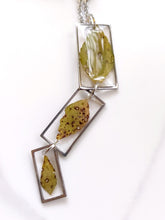 Load image into Gallery viewer, Three-Tier Rectangle Leaf Pendant Necklace
