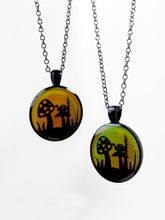 Load image into Gallery viewer, Mushroom Ladybug Mood Pendant Necklace
