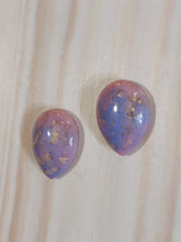 Load image into Gallery viewer, Pink &amp; Purple Gold Marble Spike Dome Post Stud Earring
