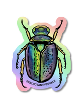 Load image into Gallery viewer, Holographic Beetle Sticker
