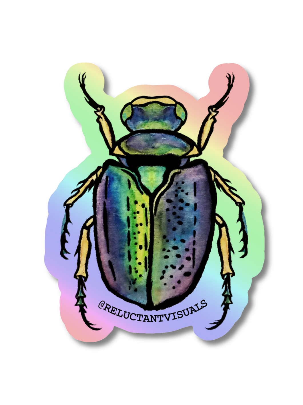 Holographic Beetle Sticker