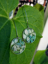 Load image into Gallery viewer, Blue Hydrangea Round Marquise Earrings
