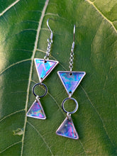 Load image into Gallery viewer, Geometric Cascade Foil Earrings
