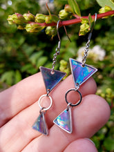 Load image into Gallery viewer, Geometric Cascade Foil Earrings
