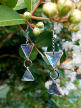 Load image into Gallery viewer, Geometric Cascade Foil Earrings
